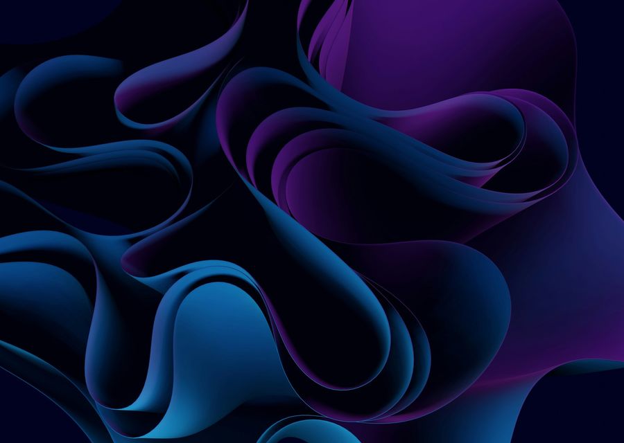 Abstract blue and purple layered waves